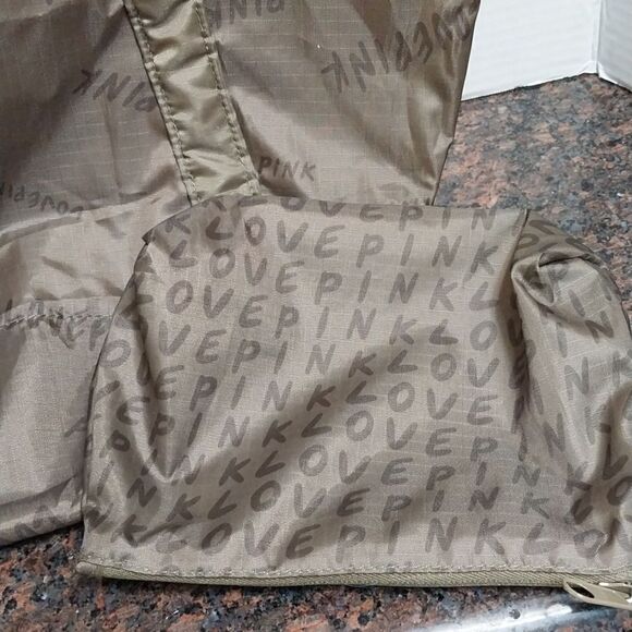 Pink-Victoria's Secret Large Totebag and Matching Zippered Holder - Picture 2 of 8